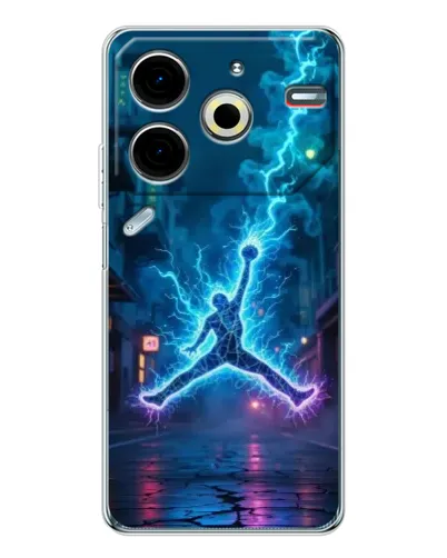 Чехол для TECNO Pova 7 Pro с картинкой «Jordan Gold Jumpman» Чехол для TECNO Pova 7 Pro с картинкой «Jordan Gold Jumpman»