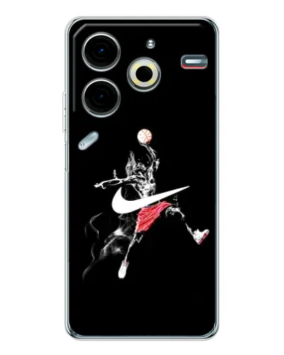 Чехол для TECNO Pova 7 Pro с картинкой «Jordan Jumpman» Чехол для TECNO Pova 7 Pro с картинкой «Jordan Jumpman»