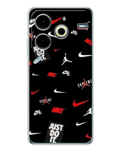 Чехол для TECNO Pova 7 Pro с картинкой «Nike Mix Pattern» Чехол для TECNO Pova 7 Pro с картинкой «Nike Mix Pattern»