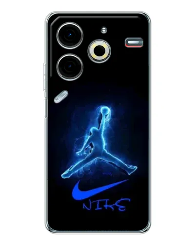 Чехол для TECNO Pova 7 Pro с картинкой «Jordan Neon Blue» Чехол для TECNO Pova 7 Pro с картинкой «Jordan Neon Blue»