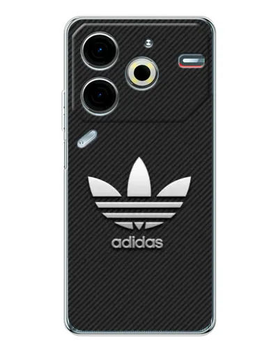 Чехол для TECNO Pova 7 Pro с картинкой «Adidas Карбоновая текстура» Чехол для TECNO Pova 7 Pro с картинкой «Adidas Карбоновая текстура»