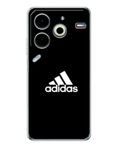 Чехол для TECNO Pova 7 Pro с картинкой «Черная классика Adidas» Чехол для TECNO Pova 7 Pro с картинкой «Черная классика Adidas»