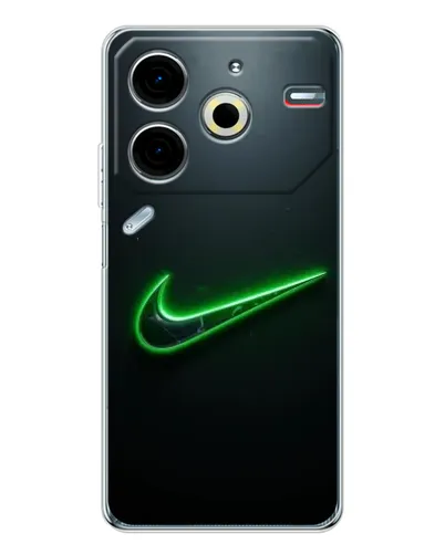 Чехол для TECNO Pova 7 Pro с картинкой «Неоновый контур Nike» Чехол для TECNO Pova 7 Pro с картинкой «Неоновый контур Nike»