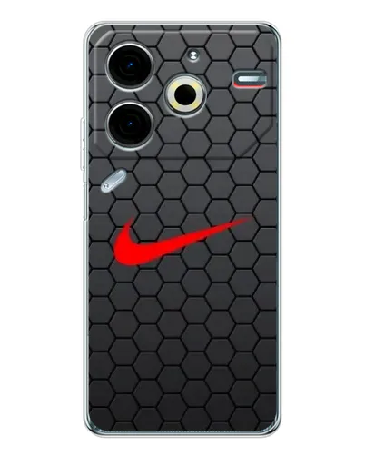 Чехол для TECNO Pova 7 Pro с картинкой «Nike — карбоновая сетка» Чехол для TECNO Pova 7 Pro с картинкой «Nike — карбоновая сетка»