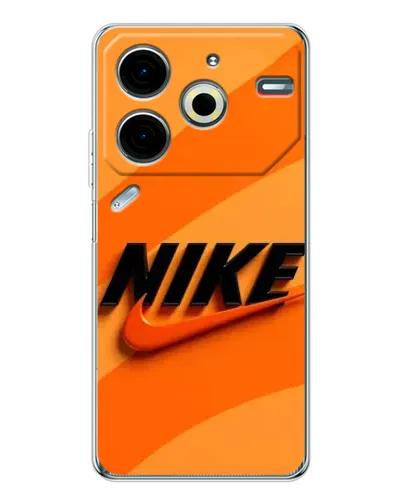 Чехол для TECNO Pova 7 Pro с картинкой «Оранжевый драйв Nike» Чехол для TECNO Pova 7 Pro с картинкой «Оранжевый драйв Nike»