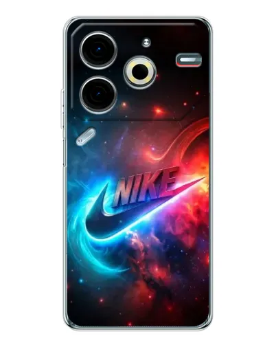 Чехол для TECNO Pova 7 Pro с картинкой «Огненный логотип Nike» Чехол для TECNO Pova 7 Pro с картинкой «Огненный логотип Nike»