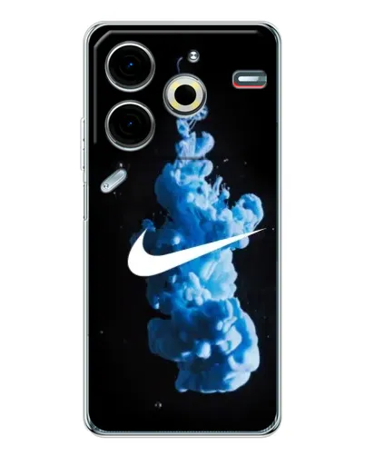 Чехол для TECNO Pova 7 Pro с картинкой «Nike и синий дым» Чехол для TECNO Pova 7 Pro с картинкой «Nike и синий дым»