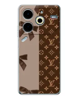 Чехол для TECNO Pova 7 Pro с картинкой «Louis Vuitton — банты»