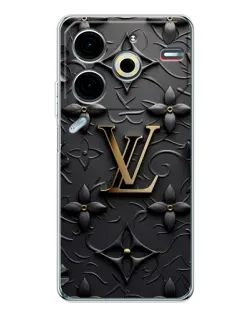 Чехол для TECNO Pova 7 Pro с картинкой «Кожаная текстура LV»