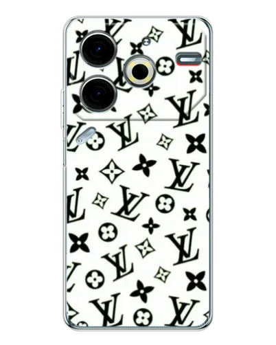 Чехол для TECNO Pova 7 Pro с картинкой «Монохромный хаос LV»