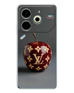 Чехол для TECNO Pova 7 Pro с картинкой «Красное яблоко LV»