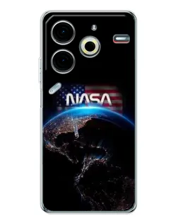 Чехол для TECNO Pova 7 Pro с картинкой «Земля из космоса NASA» Чехол для TECNO Pova 7 Pro с картинкой «Земля из космоса NASA»