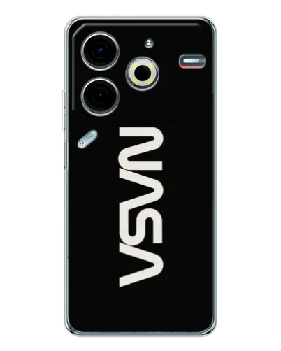 Чехол для TECNO Pova 7 Pro с картинкой «NASA — вертикальный логотип» Чехол для TECNO Pova 7 Pro с картинкой «NASA — вертикальный логотип»