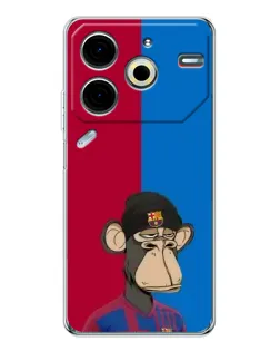 Чехол для TECNO Pova 7 Pro с картинкой «Bored Ape — фанат Барсы» Чехол для TECNO Pova 7 Pro с картинкой «Bored Ape — фанат Барсы»