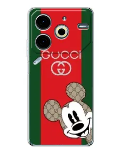 Чохол для TECNO Pova 7 Pro з картинкою «Gucci — смуги та Міккі» Чохол для TECNO Pova 7 Pro з картинкою «Gucci — смуги та Міккі»