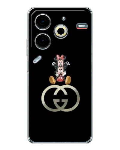 Чехол для TECNO Pova 7 Pro с картинкой «Минни Маус на лого» Чехол для TECNO Pova 7 Pro с картинкой «Минни Маус на лого»