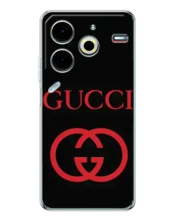 Чохол для TECNO Pova 7 Pro з картинкою «Gucci — червоний логотип» Чохол для TECNO Pova 7 Pro з картинкою «Gucci — червоний логотип»