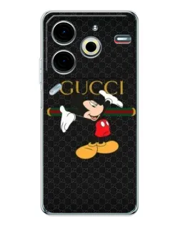 Чохол для TECNO Pova 7 Pro з картинкою «Міккі Маус Gucci» Чохол для TECNO Pova 7 Pro з картинкою «Міккі Маус Gucci»
