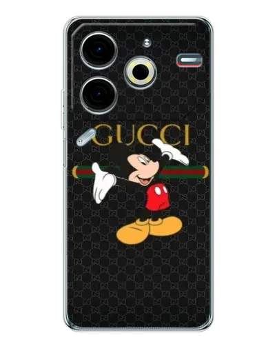 Чехол для TECNO Pova 7 Pro с картинкой «Микки Маус Gucci» Чехол для TECNO Pova 7 Pro с картинкой «Микки Маус Gucci»