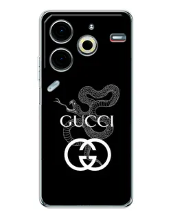 Чохол для TECNO Pova 7 Pro з картинкою «Gucci — срібна змія» Чохол для TECNO Pova 7 Pro з картинкою «Gucci — срібна змія»