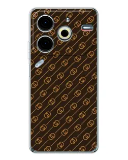 Чохол для TECNO Pova 7 Pro з картинкою «Gucci — золоті діагоналі» Чохол для TECNO Pova 7 Pro з картинкою «Gucci — золоті діагоналі»