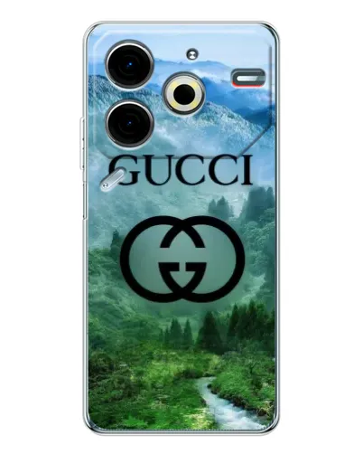 Чехол для TECNO Pova 7 Pro с картинкой «Gucci — горный пейзаж» Чехол для TECNO Pova 7 Pro с картинкой «Gucci — горный пейзаж»