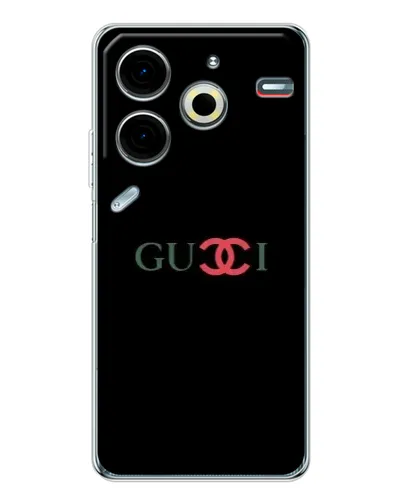 Чехол для TECNO Pova 7 Pro с картинкой «Gucci — красный градиент» Чехол для TECNO Pova 7 Pro с картинкой «Gucci — красный градиент»