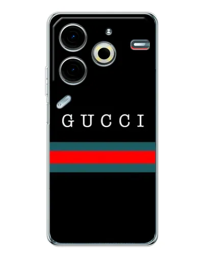 Чехол для TECNO Pova 7 Pro с картинкой «Gucci — красный пояс» Чехол для TECNO Pova 7 Pro с картинкой «Gucci — красный пояс»