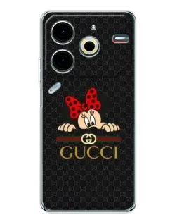 Чохол для TECNO Pova 7 Pro з картинкою «Мінні Маус Gucci — чорний» Чохол для TECNO Pova 7 Pro з картинкою «Мінні Маус Gucci — чорний»