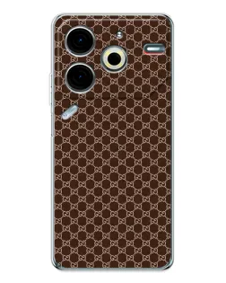 Чохол для TECNO Pova 7 Pro з картинкою «Gucci — шоколадна сітка» Чохол для TECNO Pova 7 Pro з картинкою «Gucci — шоколадна сітка»