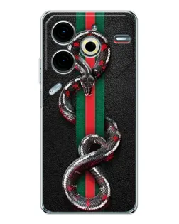 Чохол для TECNO Pova 7 Pro з картинкою «Gucci — змія на смузі» Чохол для TECNO Pova 7 Pro з картинкою «Gucci — змія на смузі»