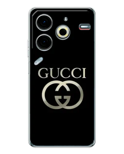 Чехол для TECNO Pova 7 Pro с картинкой «Gucci — золото на черном» Чехол для TECNO Pova 7 Pro с картинкой «Gucci — золото на черном»