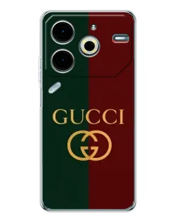 Чохол для TECNO Pova 7 Pro з картинкою «Gucci — темно-зелений градієнт» Чохол для TECNO Pova 7 Pro з картинкою «Gucci — темно-зелений градієнт»
