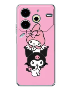 Чохол для TECNO Pova 7 Pro з картинкою «My Melody та Kuromi» Чохол для TECNO Pova 7 Pro з картинкою «My Melody та Kuromi»