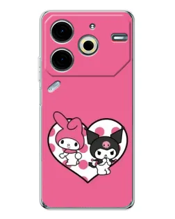 Чохол для TECNO Pova 7 Pro з картинкою «Kuromi та My Melody» Чохол для TECNO Pova 7 Pro з картинкою «Kuromi та My Melody»