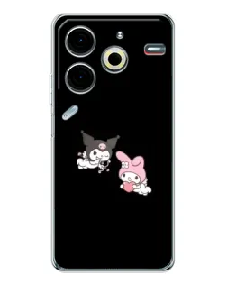 Чохол для TECNO Pova 7 Pro з картинкою «My Melody та Kuromi» Чохол для TECNO Pova 7 Pro з картинкою «My Melody та Kuromi»