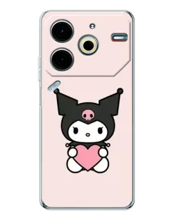 Чохол для TECNO Pova 7 Pro з картинкою «Kuromi та серце» Чохол для TECNO Pova 7 Pro з картинкою «Kuromi та серце»