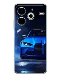 Чохол для TECNO Pova 7 Pro з картинкою «Блакитна BMW M4» Чохол для TECNO Pova 7 Pro з картинкою «Блакитна BMW M4»