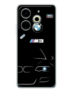 Чохол для TECNO Pova 7 Pro з картинкою «Мінімалістичний принт BMW M3» Чохол для TECNO Pova 7 Pro з картинкою «Мінімалістичний принт BMW M3»