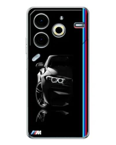 Чехол для TECNO Pova 7 Pro с картинкой «Силуэт BMW в темноте» Чехол для TECNO Pova 7 Pro с картинкой «Силуэт BMW в темноте»