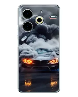 Чохол для TECNO Pova 7 Pro з картинкою «BMW у диму» Чохол для TECNO Pova 7 Pro з картинкою «BMW у диму»