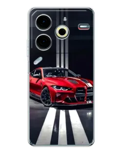 Чохол для TECNO Pova 7 Pro з картинкою «Червона BMW на дорозі» Чохол для TECNO Pova 7 Pro з картинкою «Червона BMW на дорозі»
