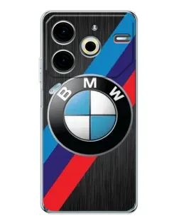 Чохол для TECNO Pova 7 Pro з картинкою «BMW M-stripes стиль» Чохол для TECNO Pova 7 Pro з картинкою «BMW M-stripes стиль»