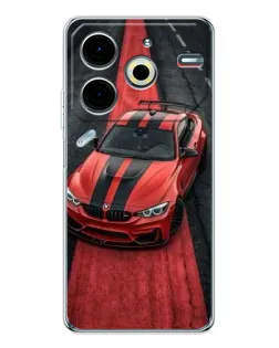 Чохол для TECNO Pova 7 Pro з картинкою «BMW на червоній доріжці» Чохол для TECNO Pova 7 Pro з картинкою «BMW на червоній доріжці»