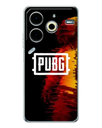 Чехол для TECNO Pova 7 Pro с картинкой «Яркий логотип PUBG»