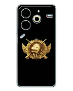 Чохол для TECNO Pova 7 Pro з картинкою «PUBG — помаранчевий градієнт»
