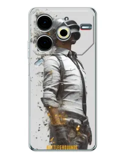 Чехол для TECNO Pova 7 Pro с картинкой «PUBG — боец в пыли»