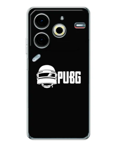 Чехол для TECNO Pova 7 Pro с картинкой «PUBG — классический лого»
