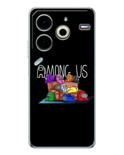 Чехол для TECNO Pova 7 Pro с картинкой «Логотип Among Us» Чехол для TECNO Pova 7 Pro с картинкой «Логотип Among Us»