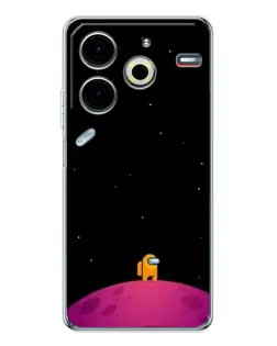 Чохол для TECNO Pova 7 Pro з картинкою «Самотній герой на планеті»